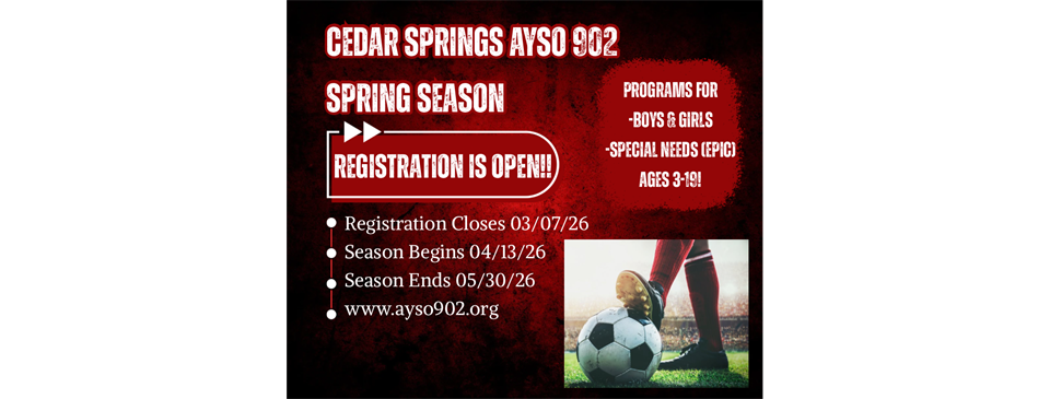 SPRING 2026 registration is open now!!